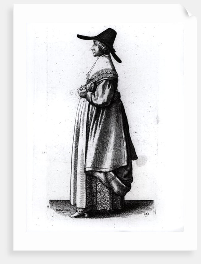 Merchant's Wife, 1640 by Wenceslaus Hollar