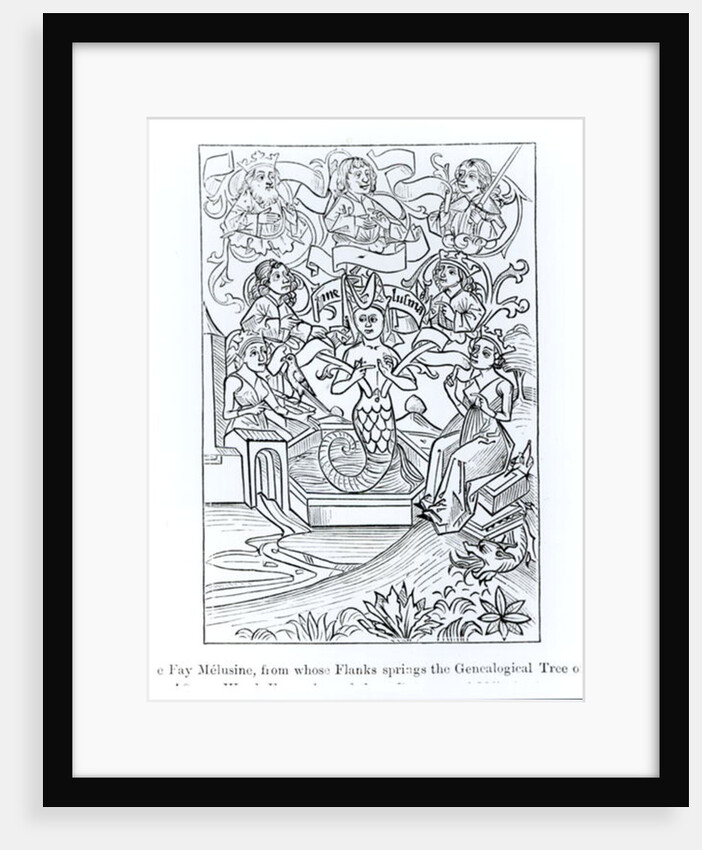 The Fay Melusine, from whose Flanks springs the Geneaological Tree of Kings and Emperors by School French