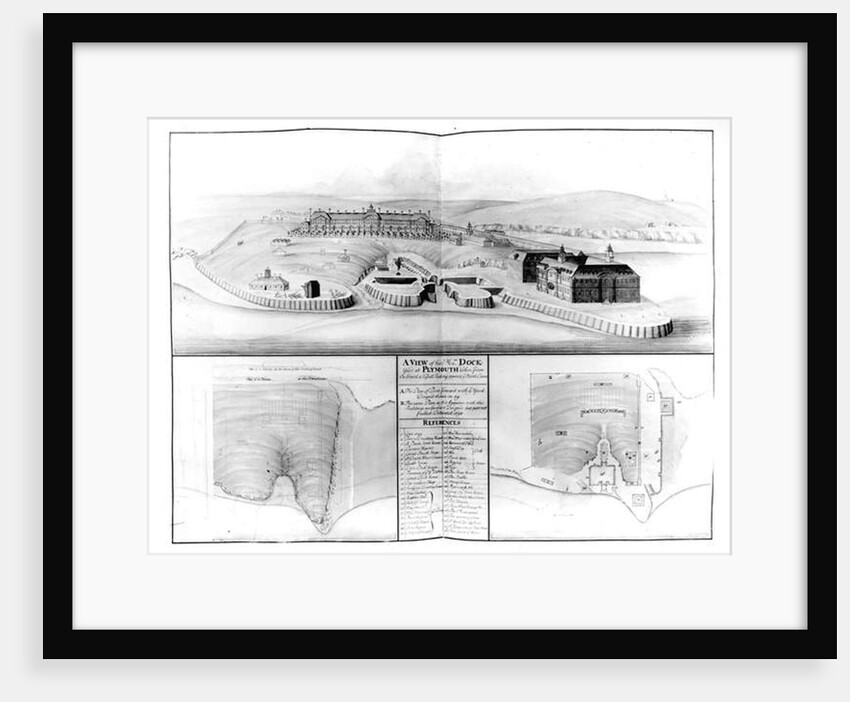 View of the Dockyard at Plymouth, 1608 by English School