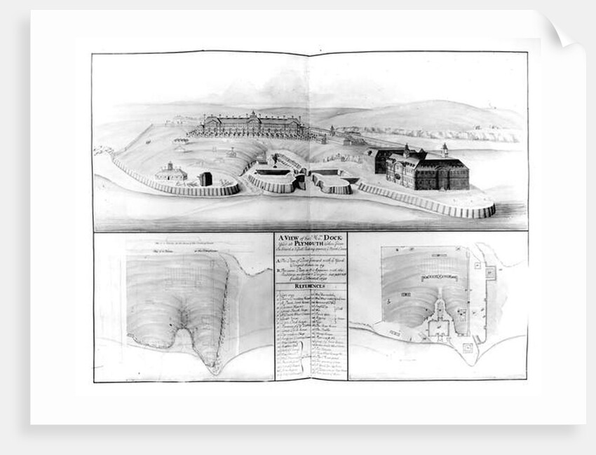 View of the Dockyard at Plymouth, 1608 by English School
