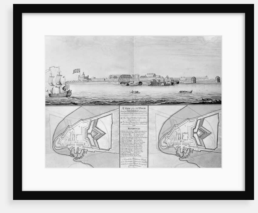 A View of His Majesty's Dockyard at Sheerness, 1698 by English School