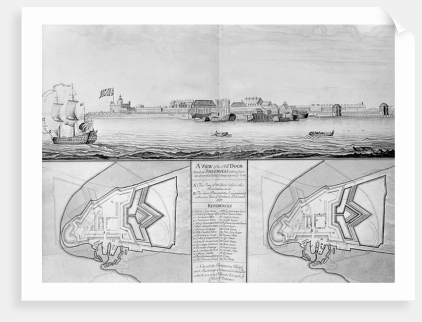 A View of His Majesty's Dockyard at Sheerness, 1698 by English School