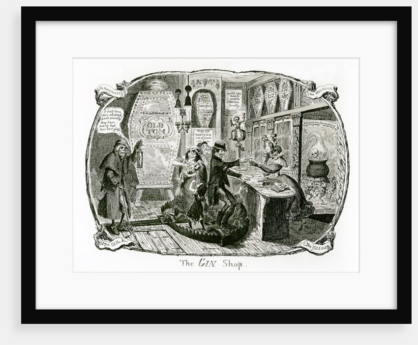 The Gin Shop, 1829 by George Cruikshank