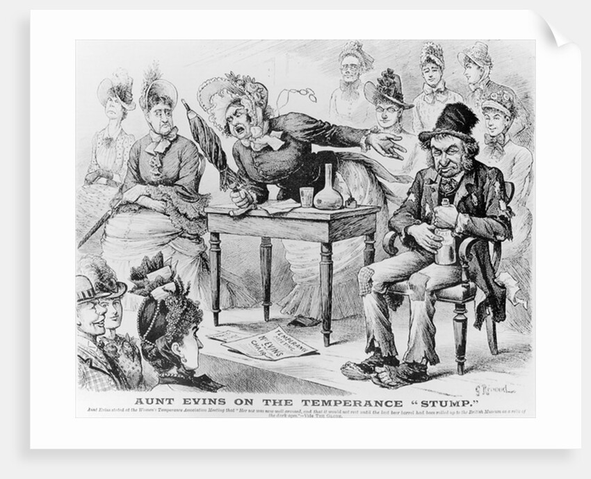 Aunt Evins on the Temperance 'Stump' by English School