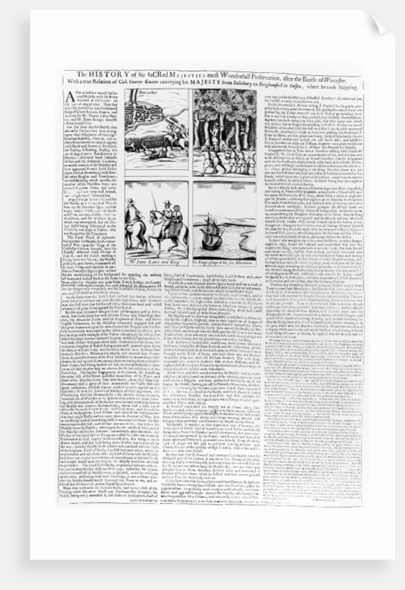 The history of the Battle of Worcester, published 1660 by English School