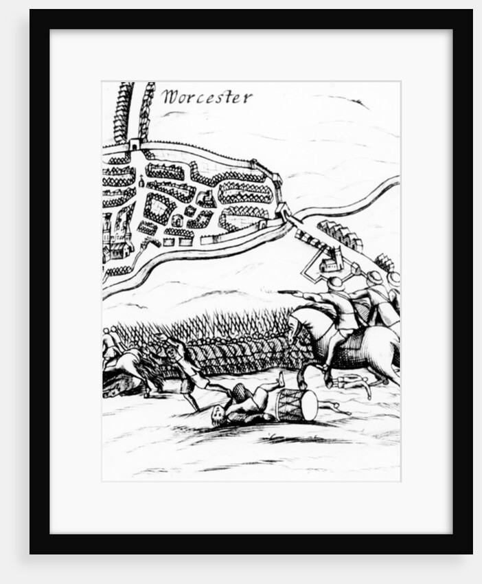 The Battle of Worcester on 3rd September 1651. by English School