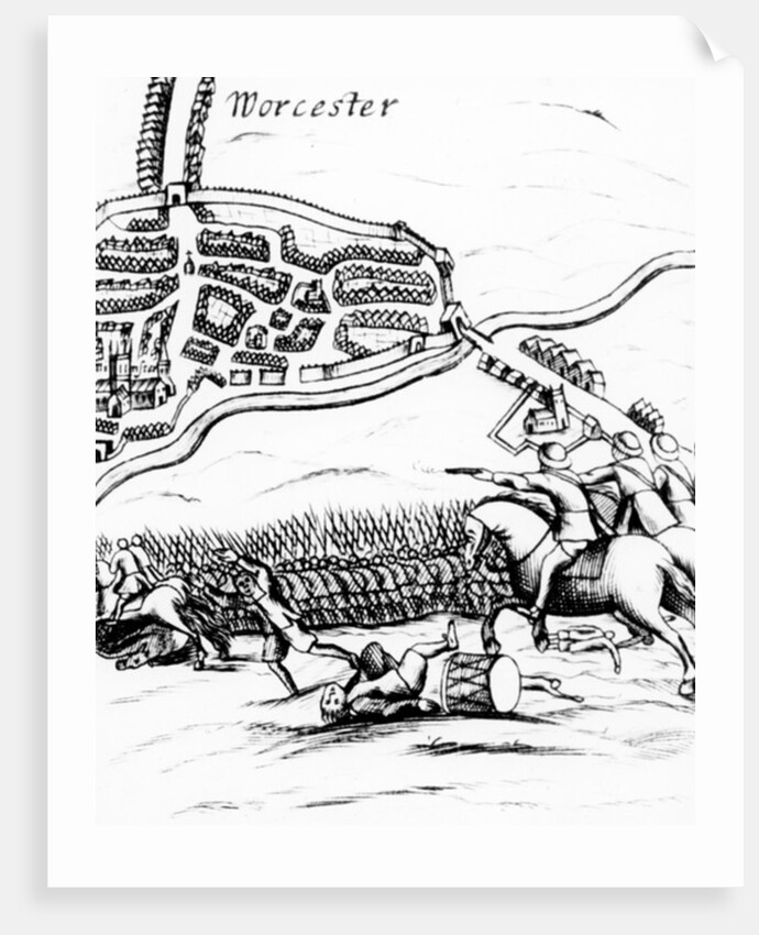 The Battle of Worcester on 3rd September 1651. by English School