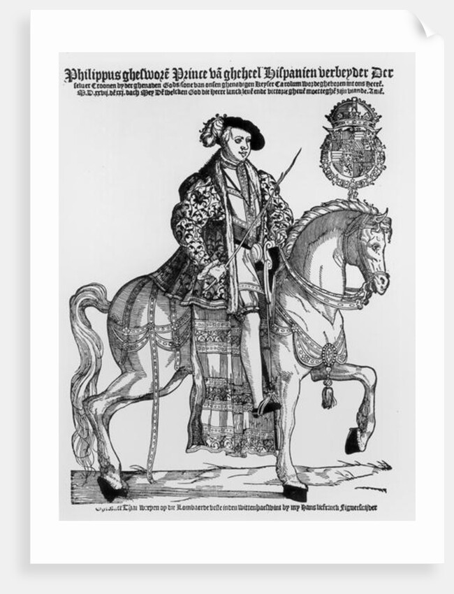 Equestrian Portrait of Philip II of Spain by German School