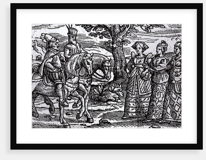 Macbeth, Banquo and the Three Witches, The Historie of Scotlande, 1577 by English School