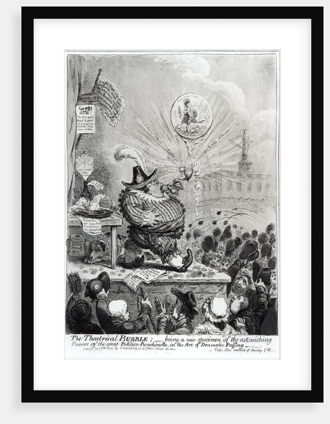 The Theatrical Bubble... published by Hannah Humphrey 1805 by James Gillray