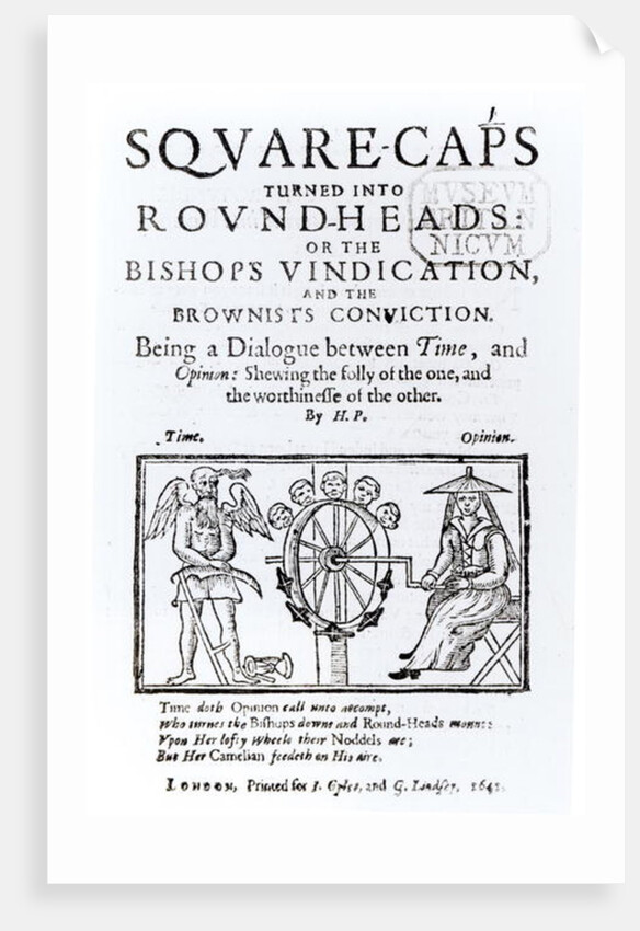 Square-Caps turned into Round Heads, 1642 by English School