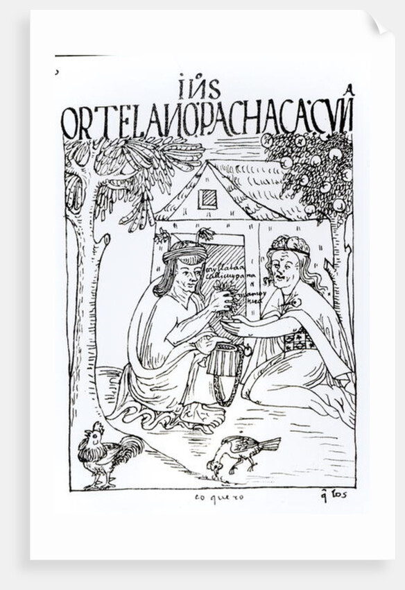 Coca Addiction by Felipe Huaman Poma de Ayala