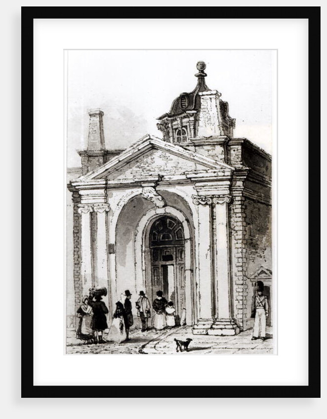 Entrance to Montague House by Robert Thomas Landells