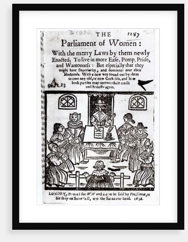 The Parliament of Women, 1656 by English School