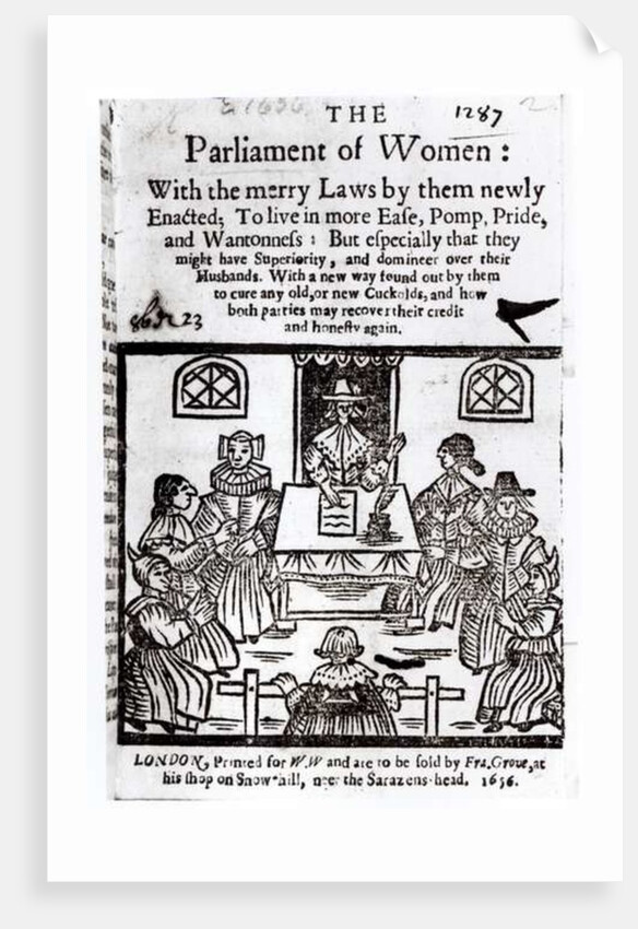The Parliament of Women, 1656 by English School