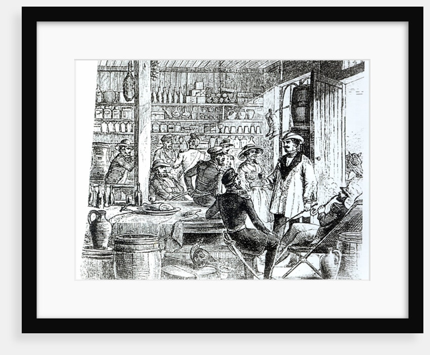 The Meeting of Mary Seacole and Alexis Soyer in her hotel bar, c.1855 by English School