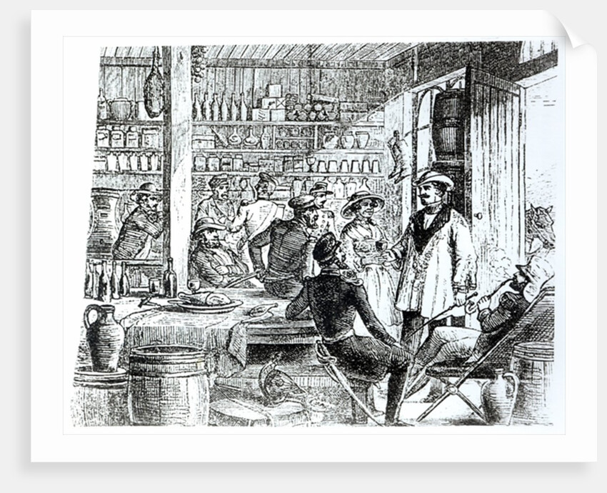 The Meeting of Mary Seacole and Alexis Soyer in her hotel bar, c.1855 by English School