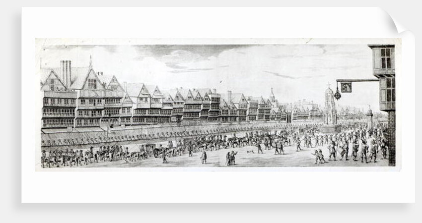 The Procession of Marie de Medici along Cheapside, 1638. by English School