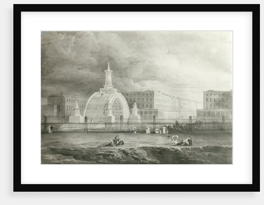 The Proposed Triumphal Arch from Portland Place to Regent's Park, 1820 by John Martin