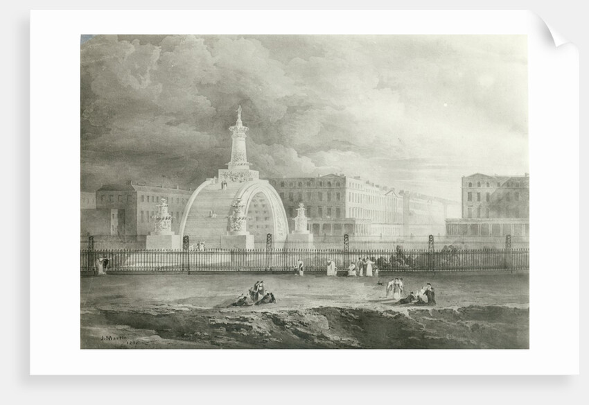 The Proposed Triumphal Arch from Portland Place to Regent's Park, 1820 by John Martin
