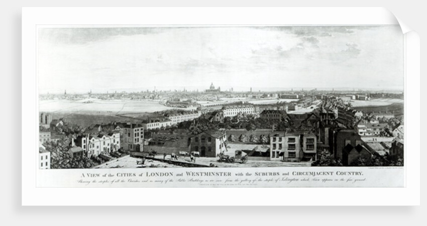 A View of the Cities of London and Westminster with Suburbs and Circumjacent Country, 1789 by English School