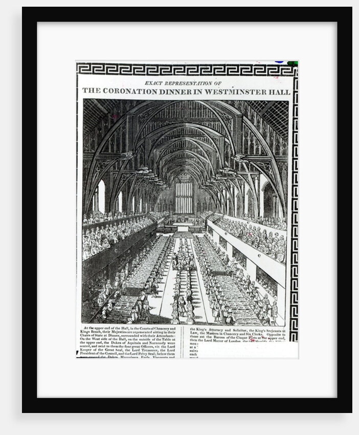The Coronation Banquet in Westminster Hall by School English