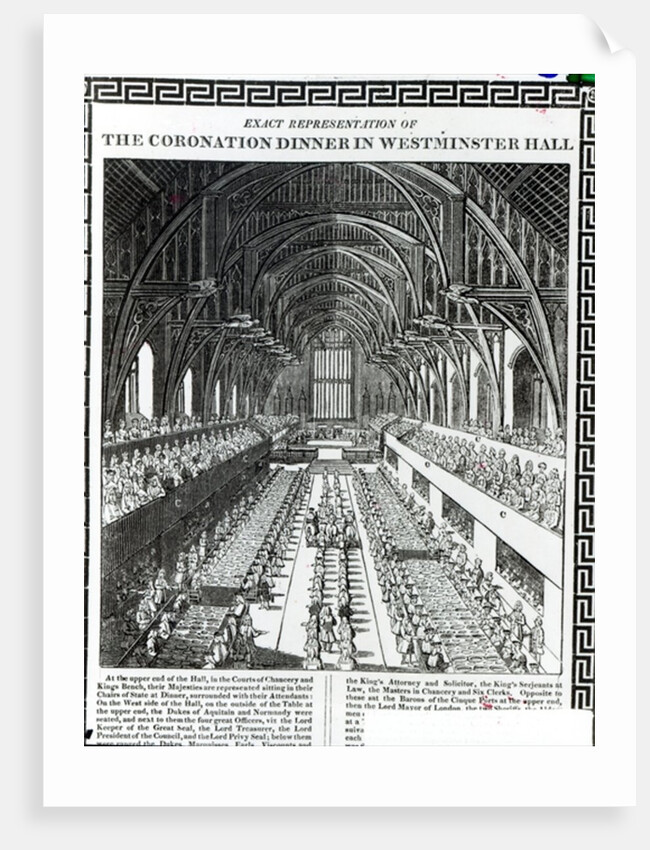 The Coronation Banquet in Westminster Hall by School English
