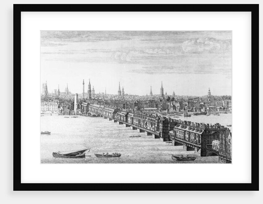 West Front of London Bridge, 1749 by Nathaniel and Samuel Buck