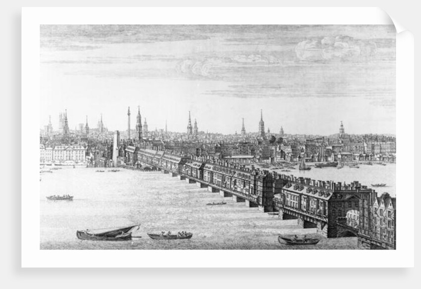 West Front of London Bridge, 1749 by Nathaniel and Samuel Buck