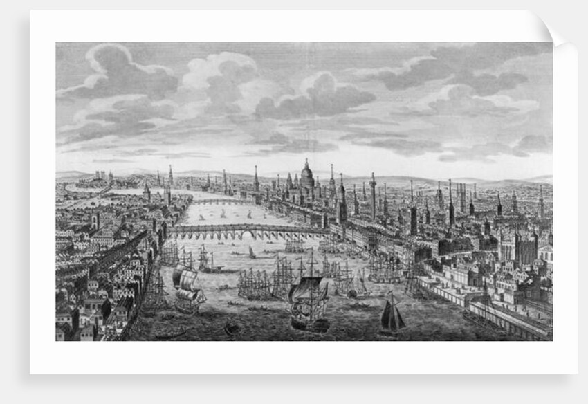 A General View of the City of London next to the River Thames, c.1780 by English School
