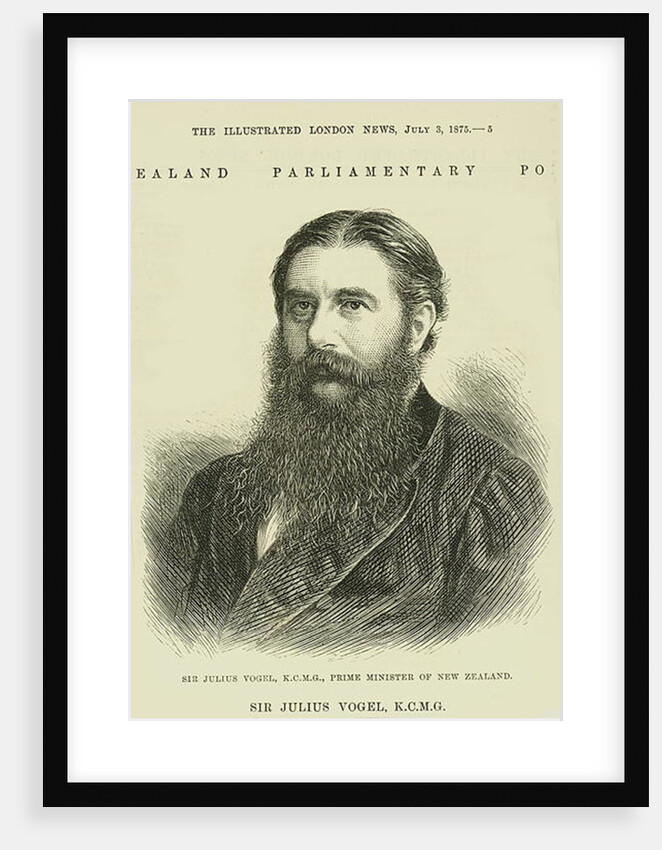 Sir Julius Vogel, KCMG from 'The Illustrated London News', 3rd July 1875 by English School