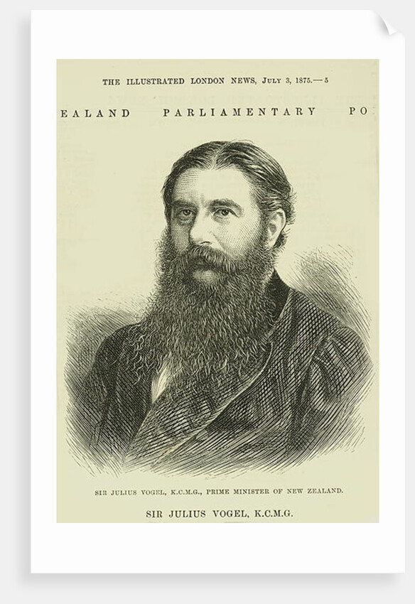Sir Julius Vogel, KCMG from 'The Illustrated London News', 3rd July 1875 by English School