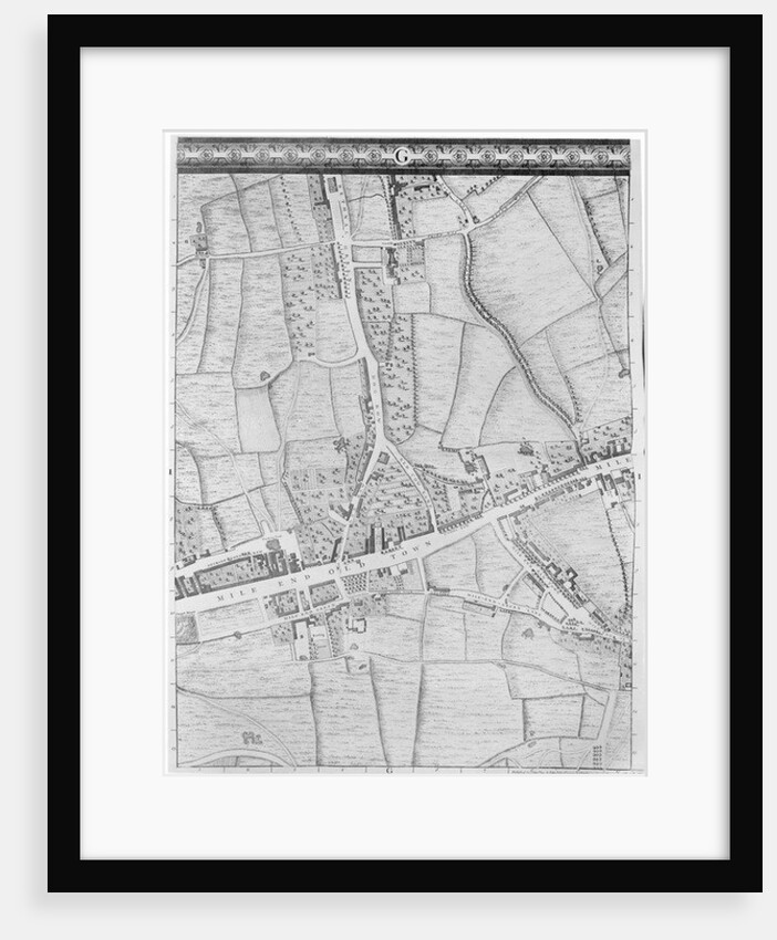 A Map of Mile End, London, 1746 by John Rocque