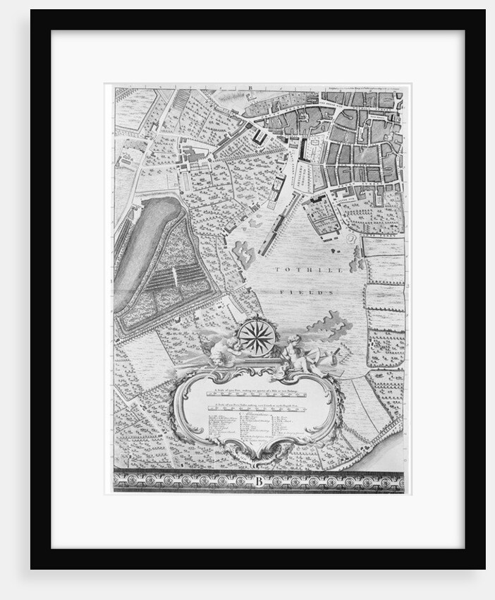 A Map of Tothill Fields, London, 1746 by John Rocque
