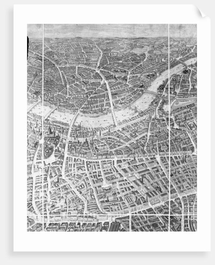 Balloon View of London, 1851 by English School