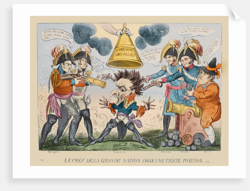 The Head of the Great Nation in a Queer Situation, 1813 by George Cruikshank