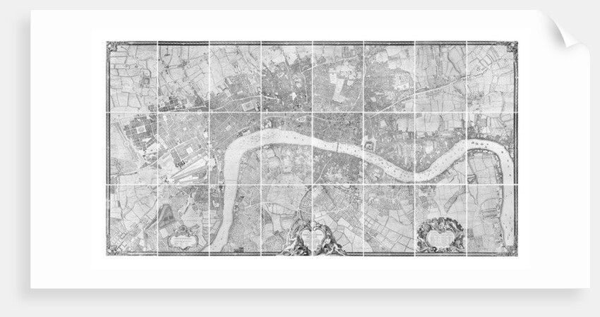 A plan of the cities of London and Westminster, and borough of Southwark, 1746 by John Rocque