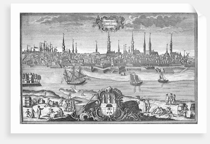 View of Hamburg, c.1710-50 by Martin Engelbrecht