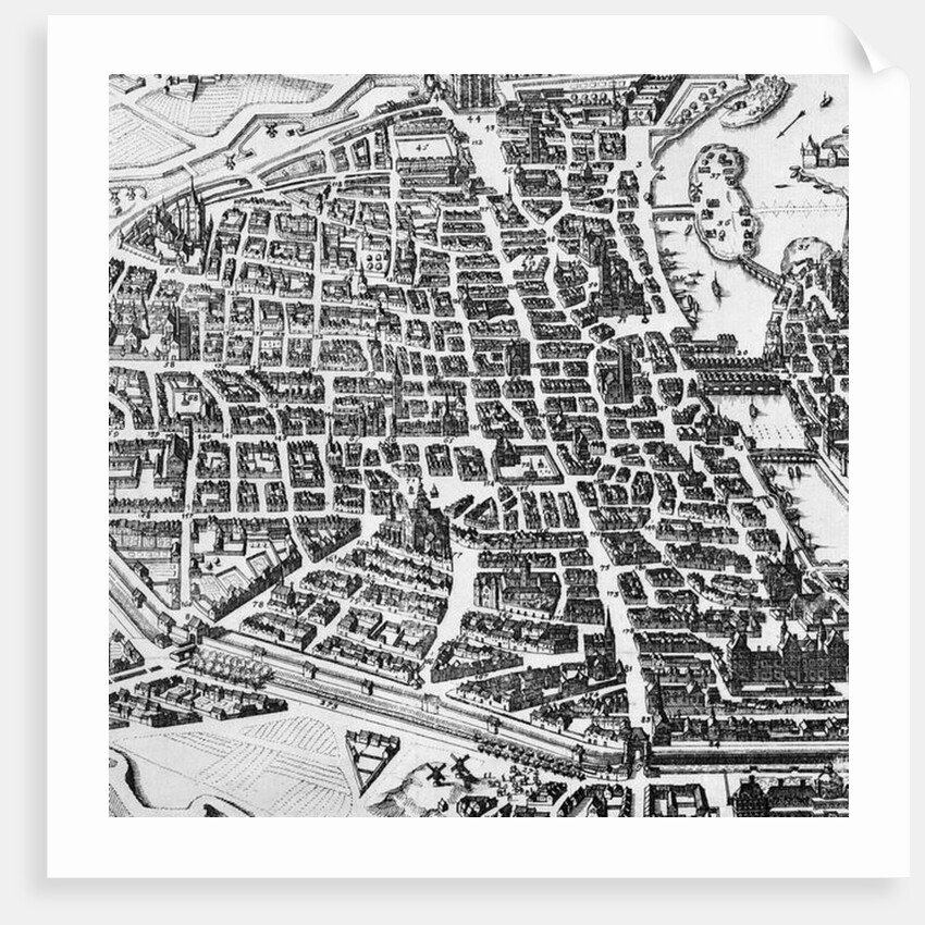 Map of Paris, 1620 by German School