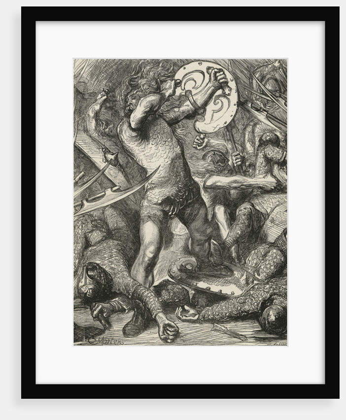 Hereward cutting his way through the Norman host by James Cooper