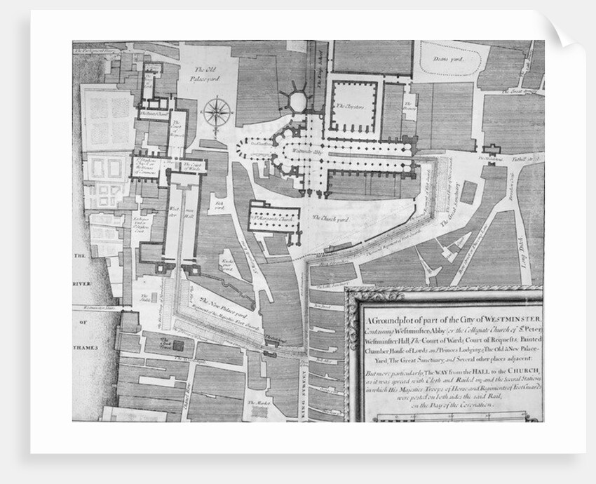 Route of James II's Coronation Procession from Westminster Hall to Westminster Abbey, 1685 by English School