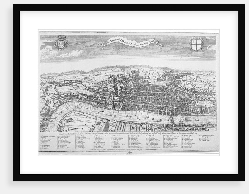 A view of London about the year 1560 by English School