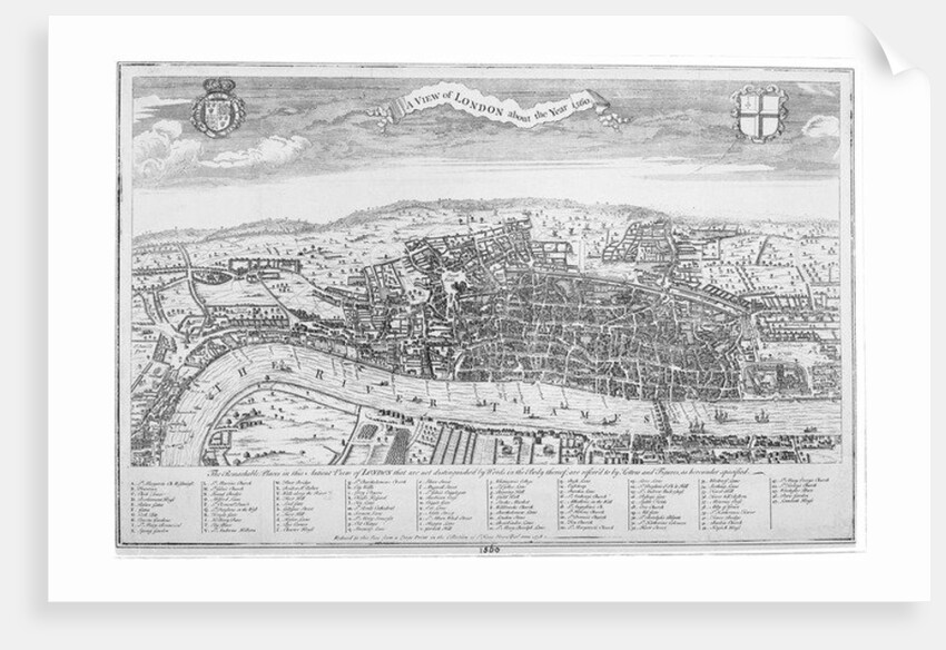A view of London about the year 1560 by English School