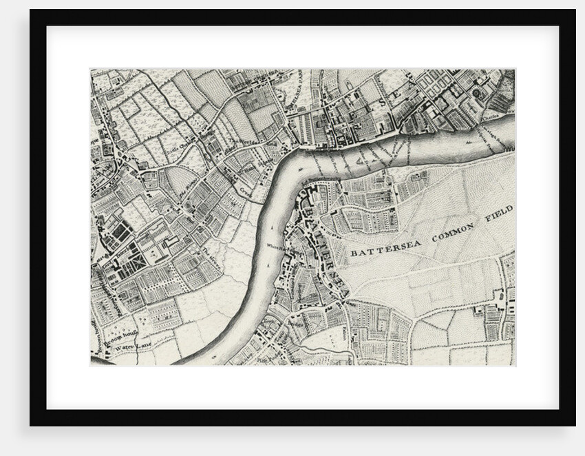 Map of Battersea & Chelsea, 1748 by John Rocque
