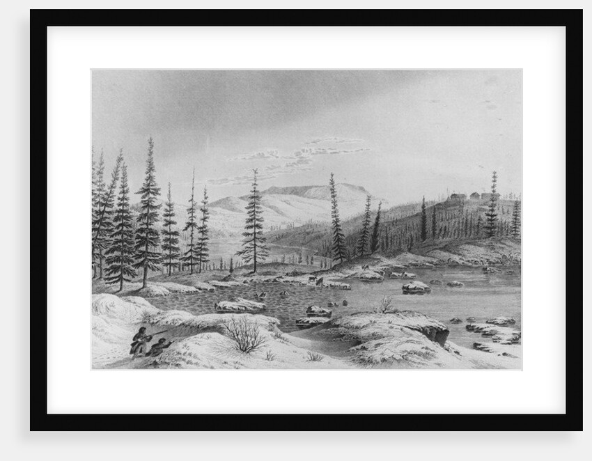 Hunters stalk caribou at Fort Enterprize on Franklin's expedition, 1821 by George Back