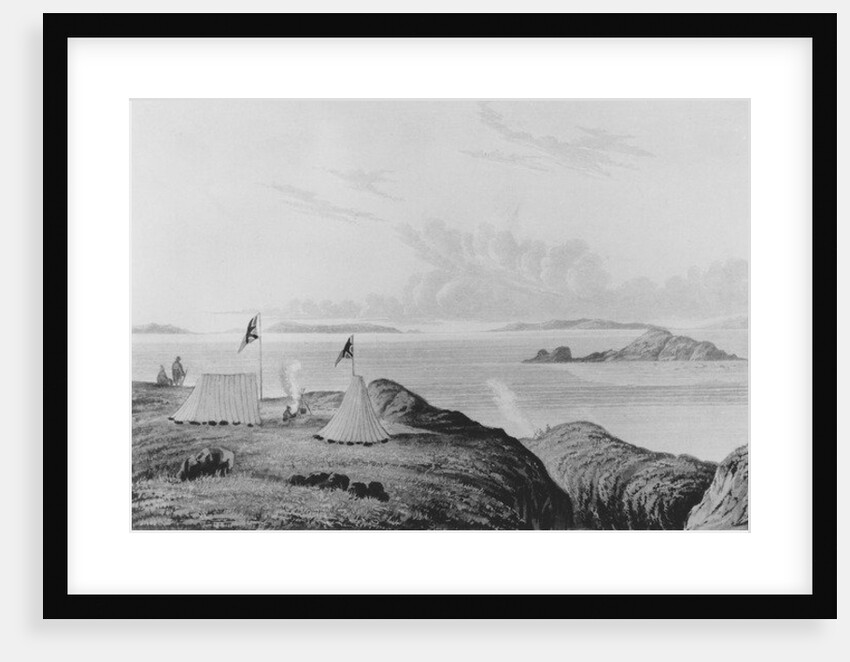 View of the Arctic Sea from the mouth of the Copper Mine River at midnight, 1821 by George Back (after)