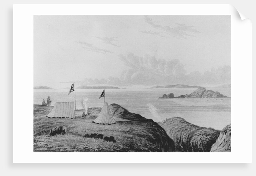 View of the Arctic Sea from the mouth of the Copper Mine River at midnight, 1821 by George Back (after)