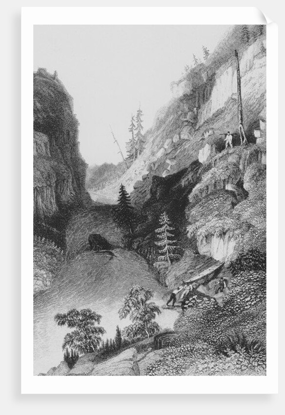 Portage in Hoarfrost River, 1836 by George Back (after)