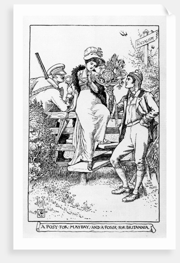 A Posy for Mayday and a poser for Britannia, 1910 by Walter Crane