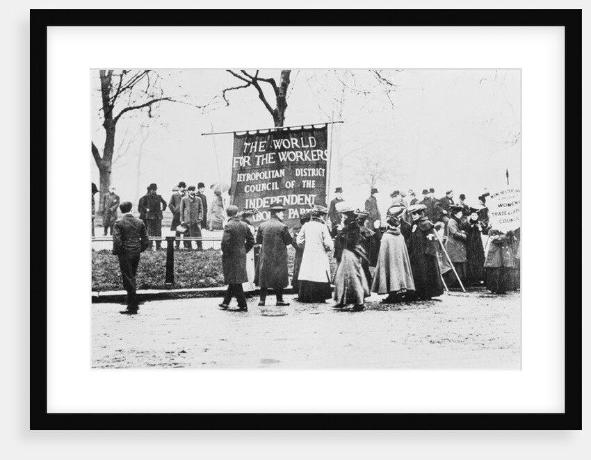 Gathering for a demonstration, c.1910 by Anonymous